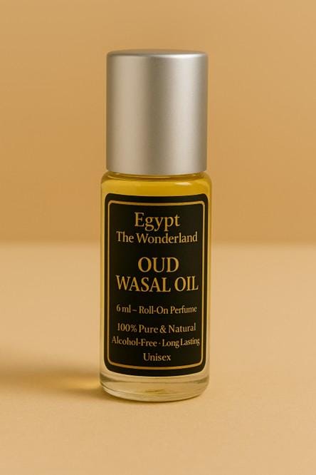 Oud Wasal Oil .Premium Concentrated Fragrance Oil 6 ml Roll-On Perfume-Pure Natural-Alcohol-Free Long Lasting Unisex-Egypt The Wonderland-