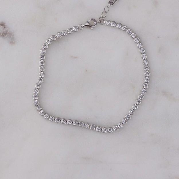 950 Sterling Silver Tennis Bracelet, Cubic Zirconia Tennis Bracelet, Gift for Her, Sizes,7.5 Highest Grade CZ for an authentic diamond look