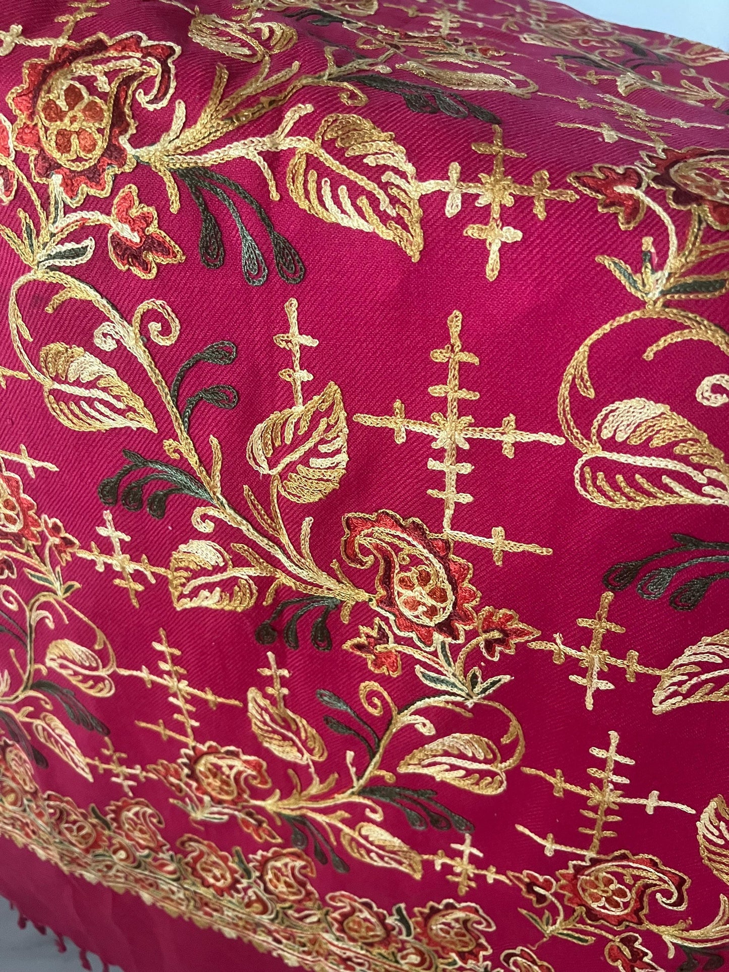 Oversized Floral Cashmere Pashmina Scarf: Egyptian Style Shawl