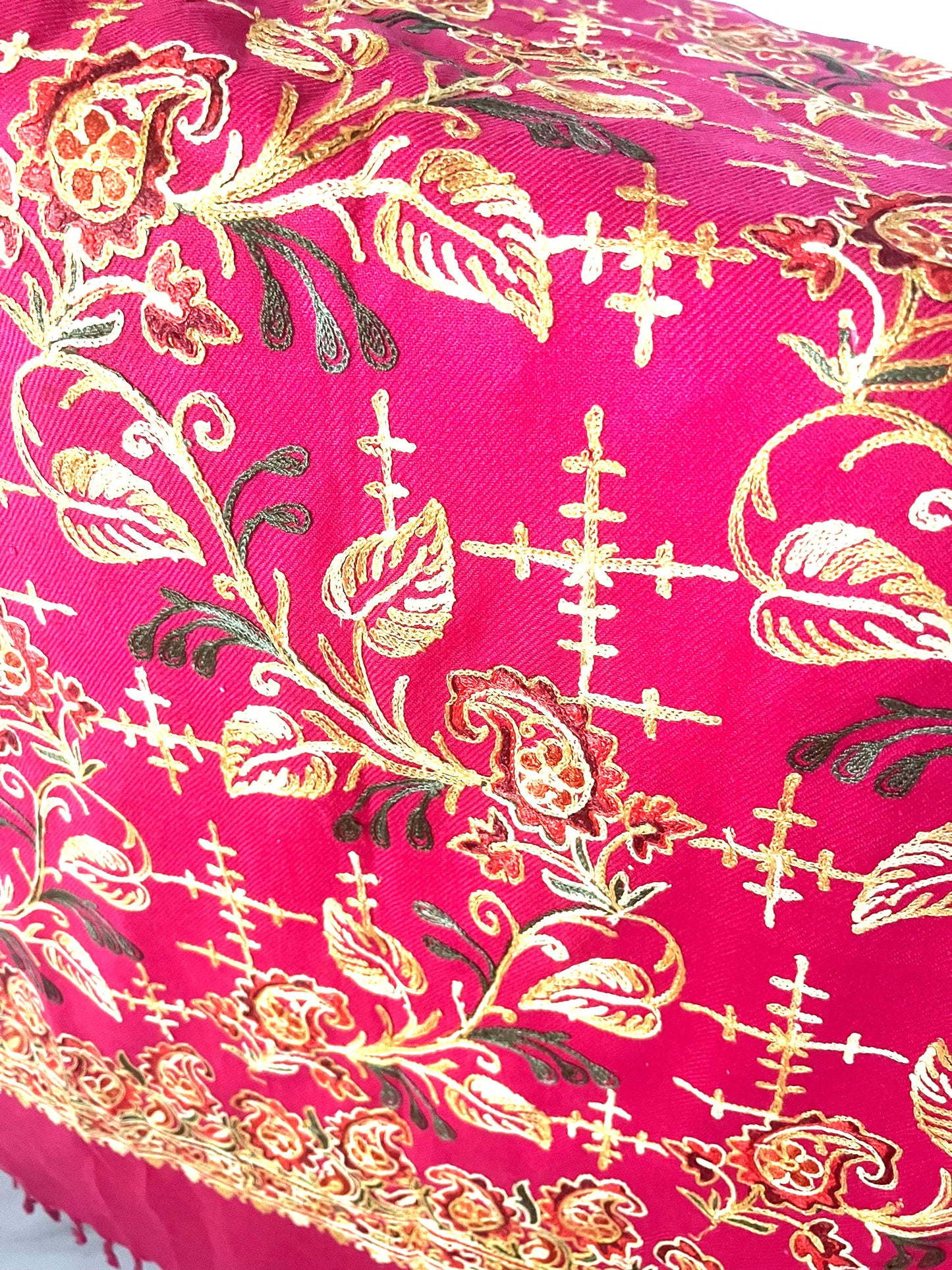 Oversized Floral Cashmere Pashmina Scarf: Egyptian Style Shawl