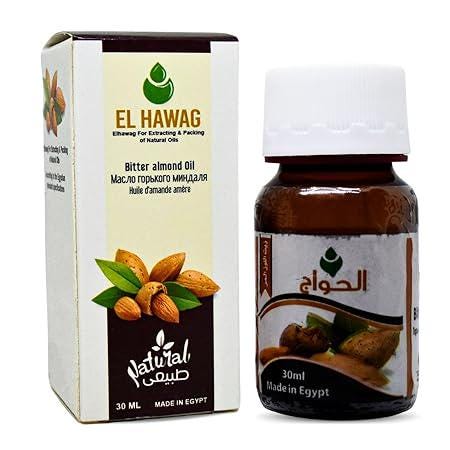 Bitter Almond Oil–Natural and Pure with a rich, warm aroma. Softens skin, adds moisture, and enhances natural glow. Skin-Loving.30 mil